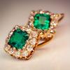 Elegant Gorgeous Synthetic Emerald Zirconia Square Dangle Earrings Women's Exquisite Vintage Wedding Banquet Jewelry Accessories