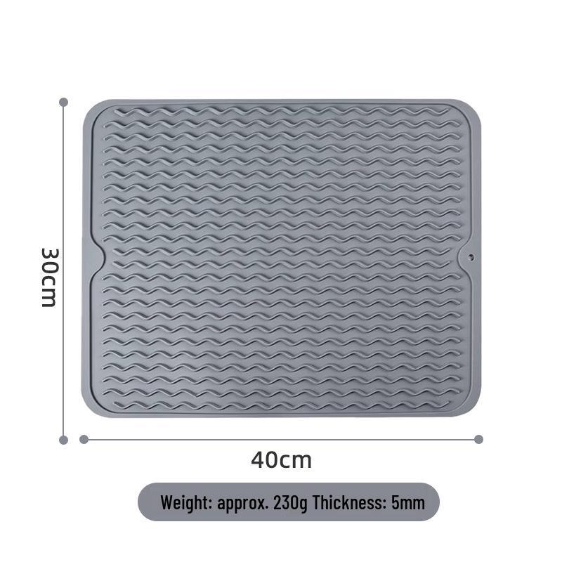 Silicone Water Ripple Drain Mat: Food-Grade Nordic Minimalist Table Placemat.