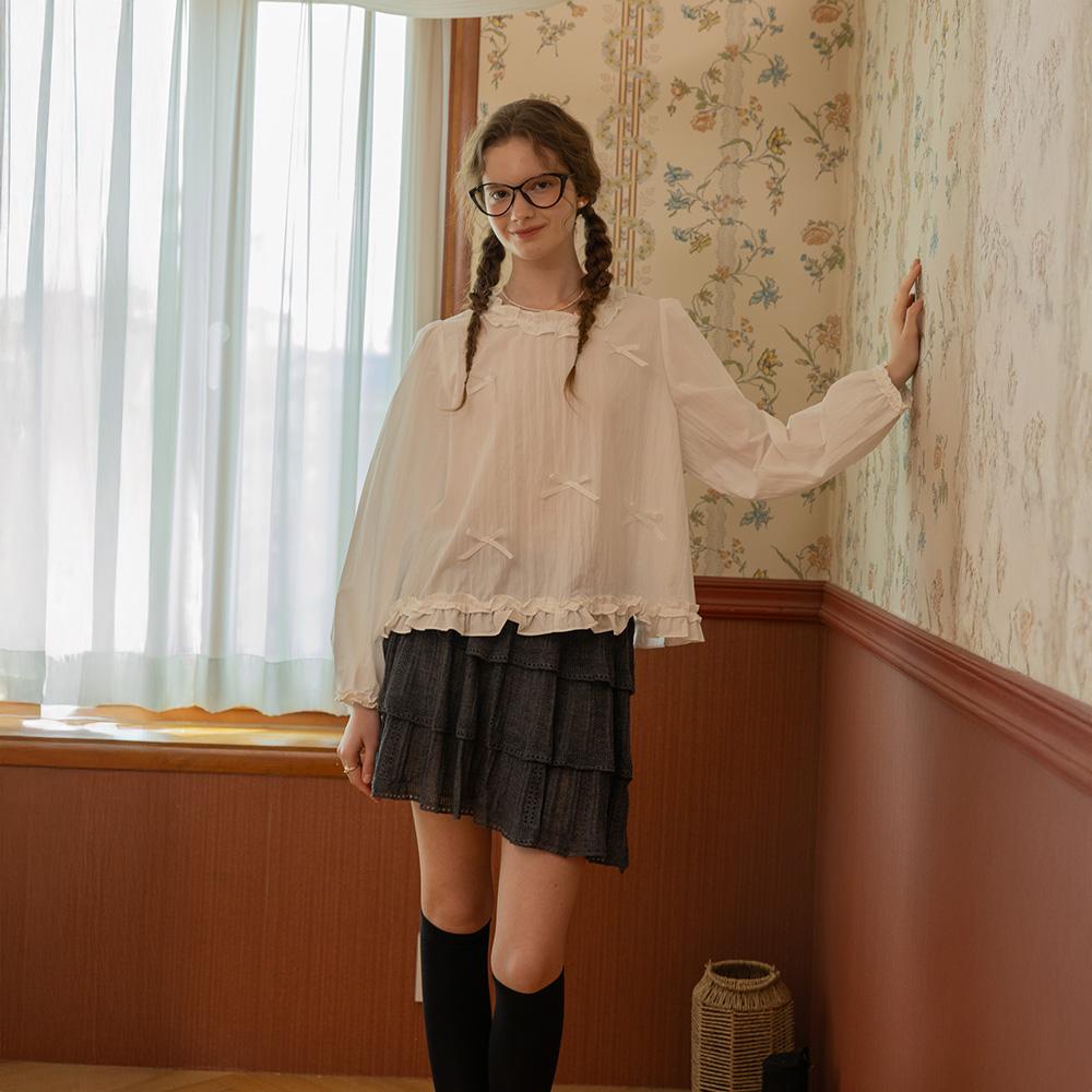 Deondeulob Dd_Crochet Knit Layered Skirt_2Color