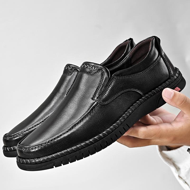 Fashion Genuine Leather Men Loafers Soft Cowhide Mens Casual Shoe Man Footwear High Quality Oxford Shoes Business Walking Shoes Sneakers