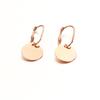 Color Gold Purple Gold Glossy Round Earrings Rose Gold Plated Classic Simple Fashion Ear Buckle