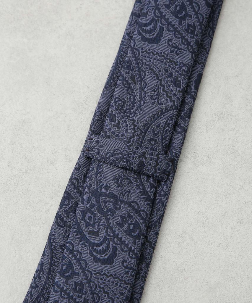 [Nano Universe] Kyoto Washable Shadow Paisley Tie, Size 2, Men's F 120, Navy, 668-5142205
