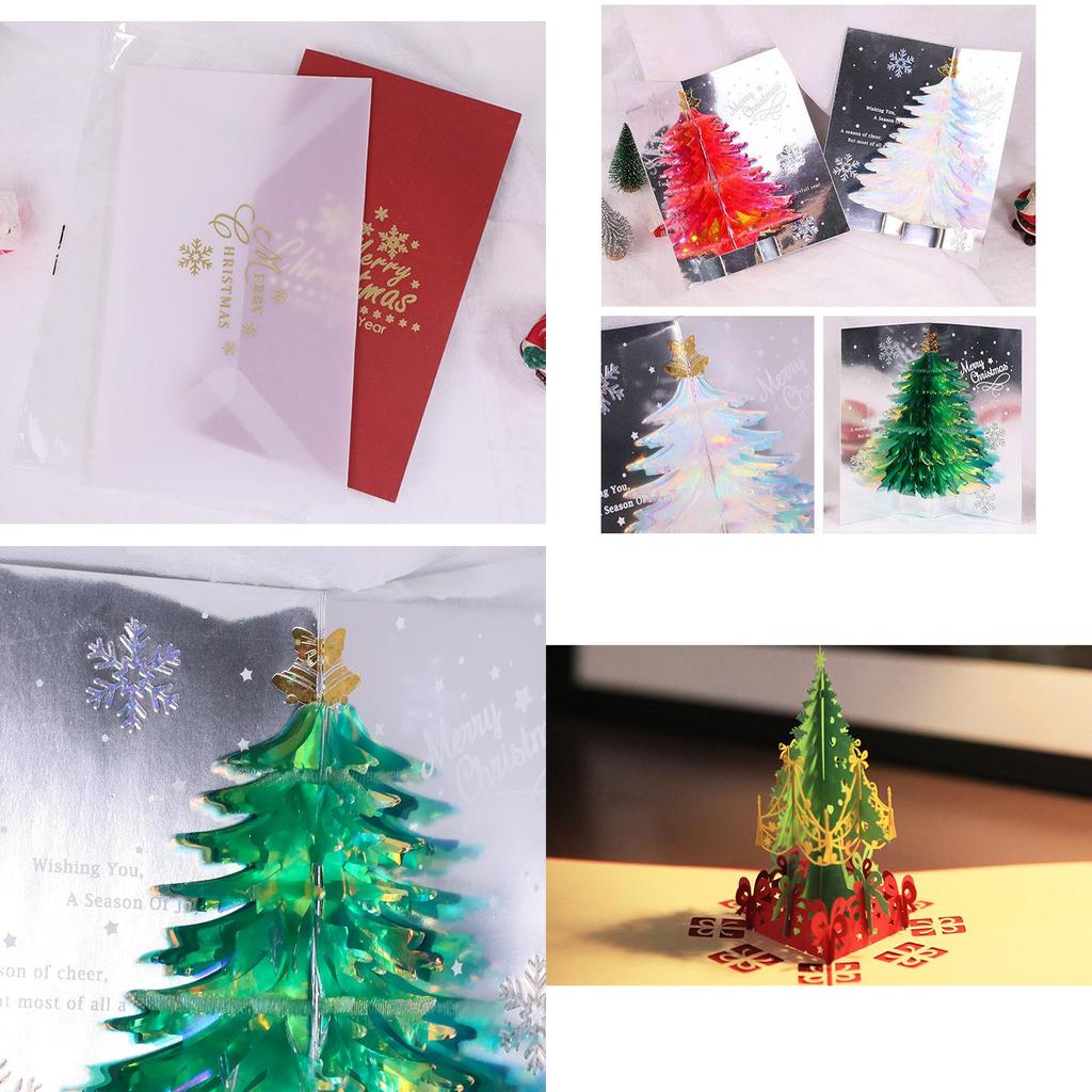 Charmante 3D Pop-Up Weihnachtskarte, entworfen für herzliche saisonale Wünsche und Segnungen