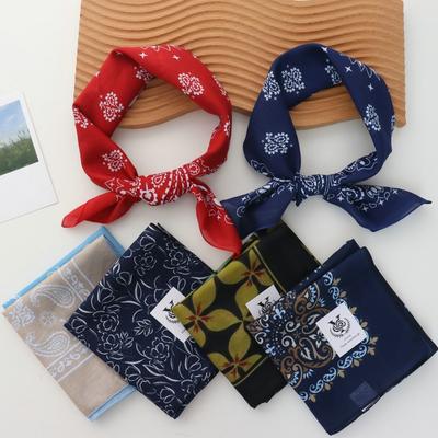 Paisley Quadratischer Schal 100% Baumwollschal Damen Neuer Schal Damen High Sense Serie Halsaccessoires Halsband Dekoration