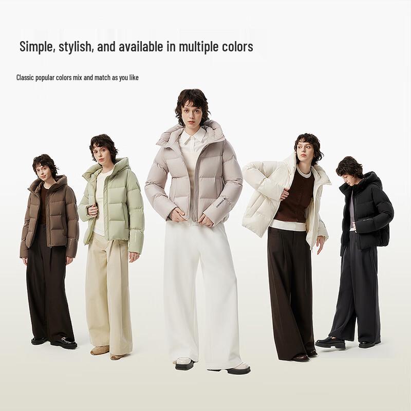 Tanboer Women's Petite Hooded Down Jacket 330332D