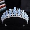DIEZI Lusso Coreano 20 Colori Cristallo Opale Verde Corona Copricapo Sposa Nuova Elegante Tiara Regina Fasce per Capelli Vestito da Sposa Bambina