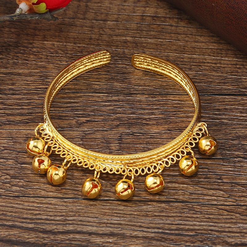 Dai Yunnan Golden Bell Bracelet Vintage Exotic Bohemian Bracelet Dance Bracelet Accessories Women
