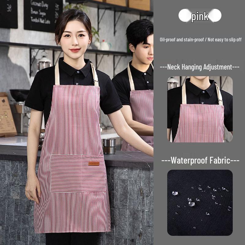 2026 Young Style Waterproof & Oil-Proof Kitchen Apron for Work & Catering