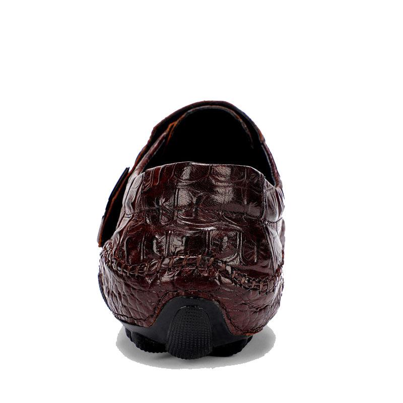 Mode Luxus Fahrschuhe Herrenschuhe Echtleder Schuhe Loafer Rindsleder Krokodilmuster Spange Freizeitschuhe Zapatos Hombre