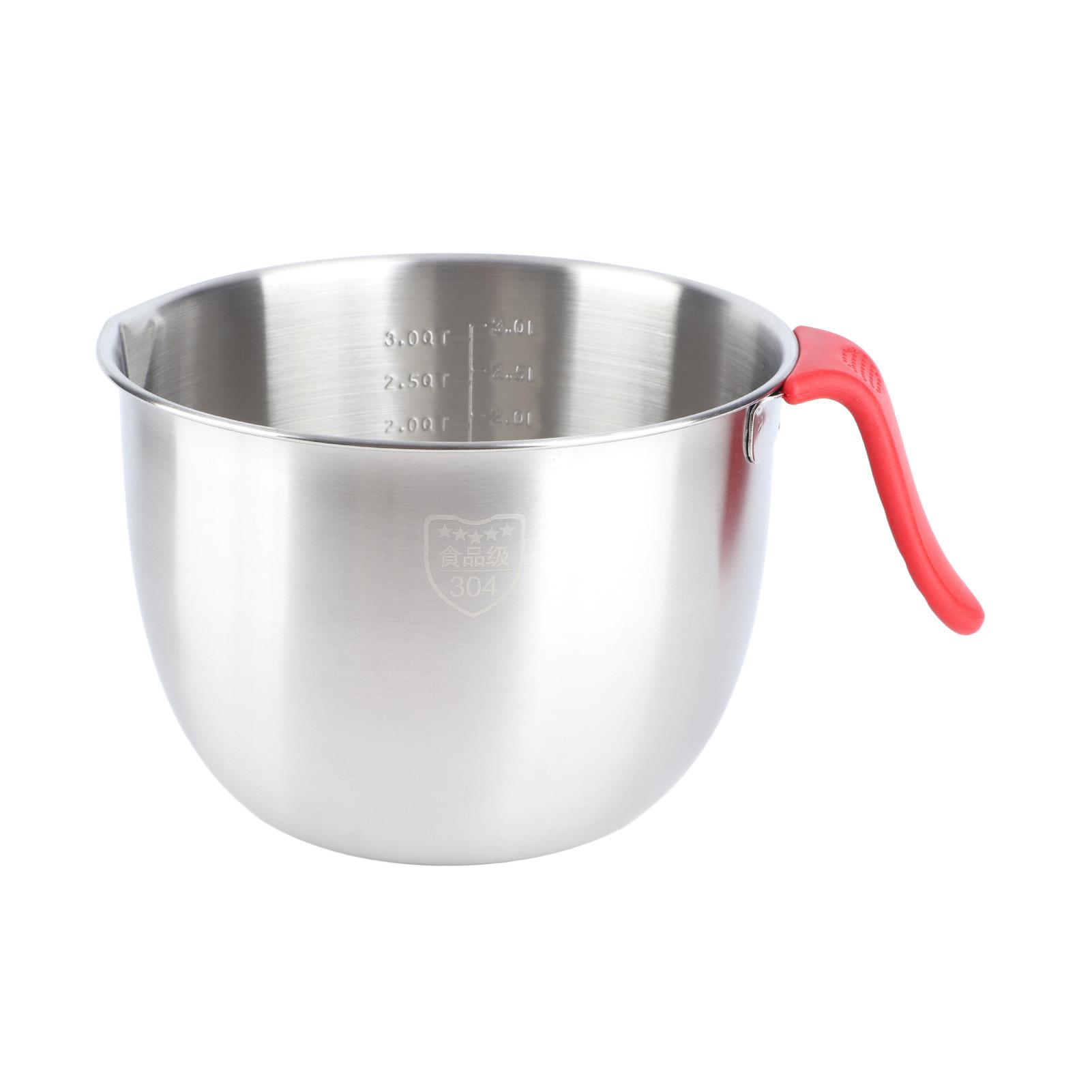 

Миска для смешивания из нержавеющей стали с ручкой, нескользящая, с глубоким отверстием, с защитой от брызг, для взбивания яиц и салата