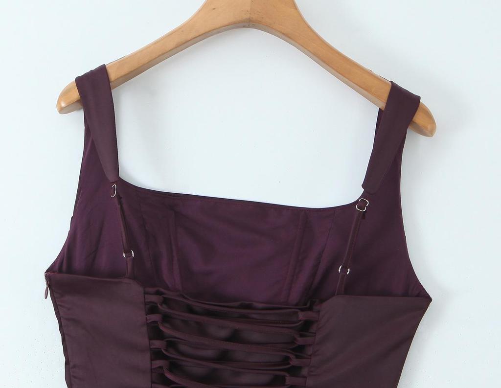 European/American Satin Spaghetti Strap Classic Evening Gown for Women