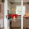 Simulated Flower Wreath Christmas Window Sticker PVC Merry Christmas Theme Festival Party Sticker New Year