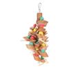 Bird Chew Toy Colorful Beak   Grinding Wood Blocks   Hanging Cage Toy for Small Bird Cockatiel Lovebird Budgie