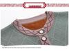 Women's Fleece-Lined Knitted Cardigan for Autumn/Winter - Ideal for Middle-Aged and Elderly.