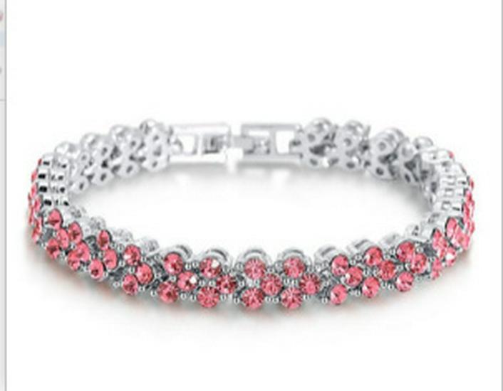 

Элегантный европейский и американский римский браслет с кристаллом циркона с кольцом - Роскошная модная бижутерия с инкрустированными бриллиантами для женщин