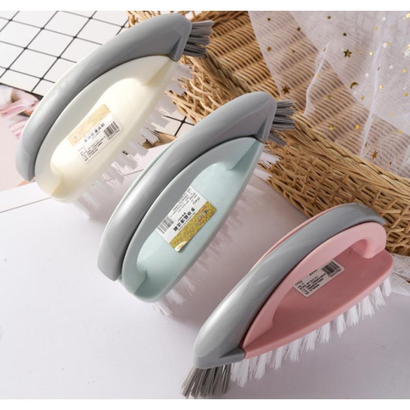 Multi-functional Household Scrubber: Hard Bristle Brush with Handle for Bathroom, Floor, and Shoe Cleaning
