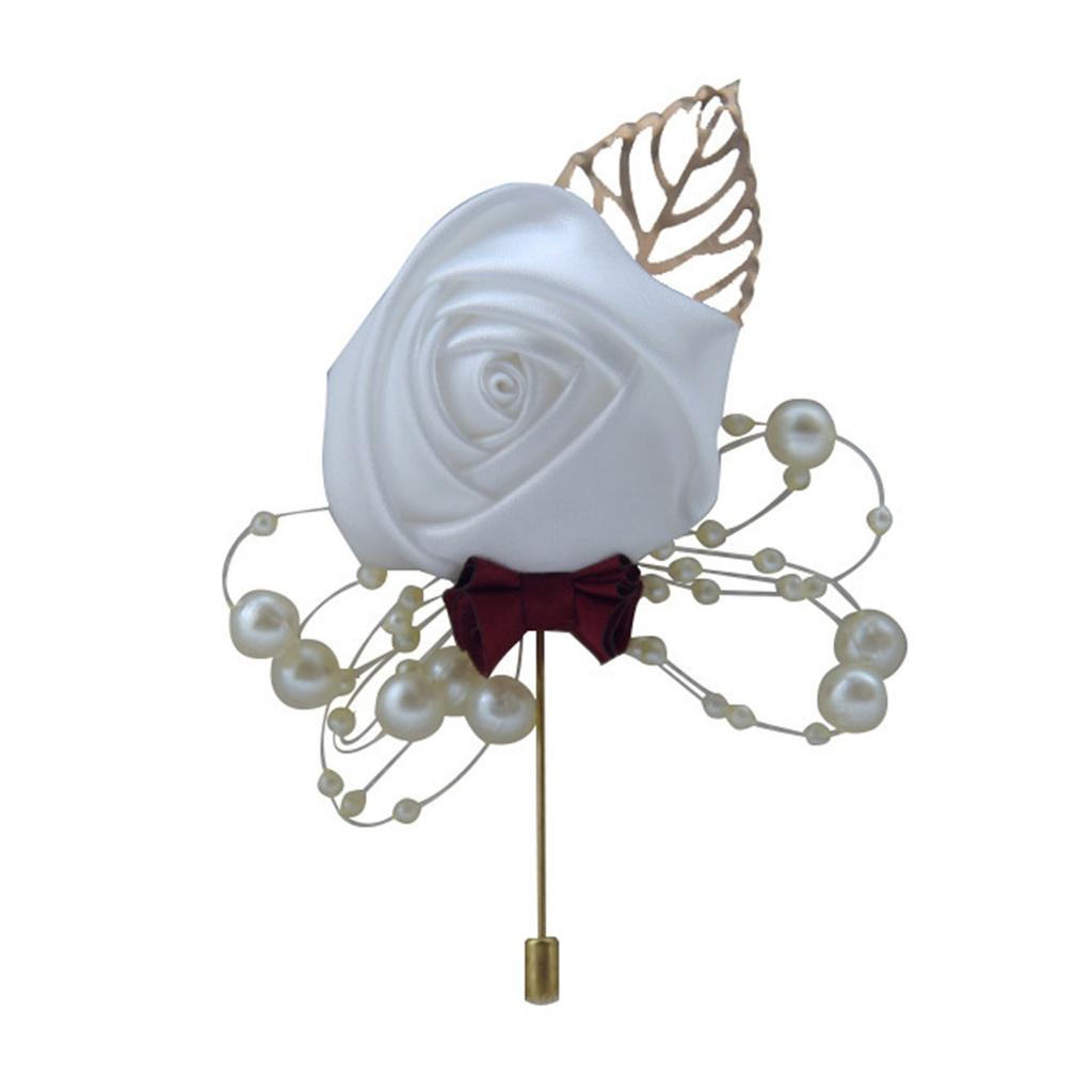 Ceremony Ball Corsage Brooch Wedding Bride and Groom Simulation Flower Corsage