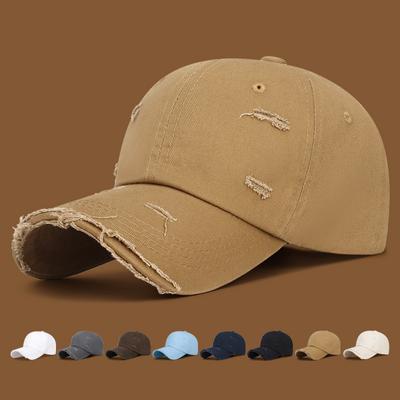 Spring Summer Hole Cap Men Women Baseball Cap Solid Color Cotton Sun Hat Snapback Hat Sun Visor Hats Fishing Hat Peak Cap