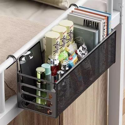 1pc-Dorm Essential Bedside Hanging Storage Basket - No-Drill Upper Bunk Organizer | Dorm Room Bedhead Storage Must-Have