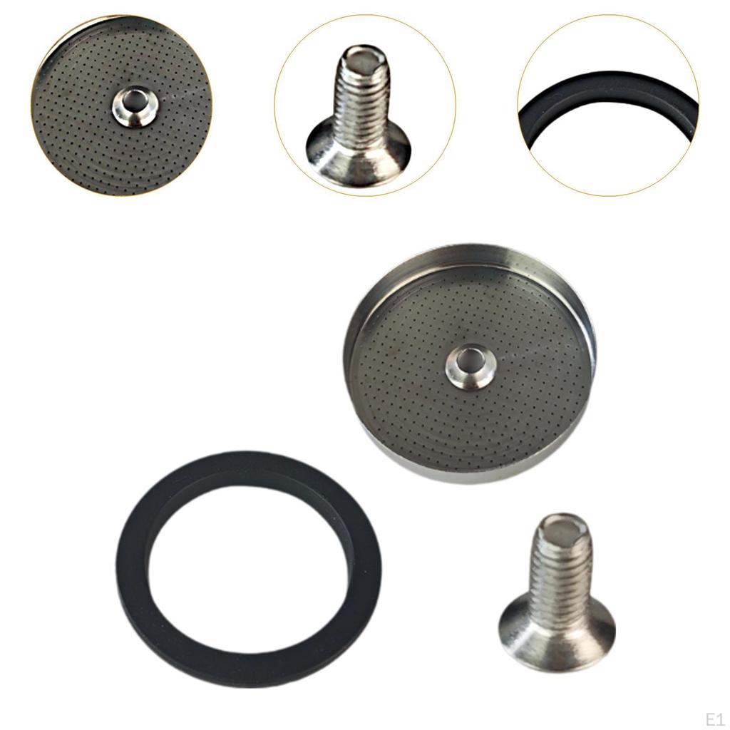Espresso Basket with Gaskets Seal , 53mm Accessories Reusable Professional, Sealing Coffee for ES601