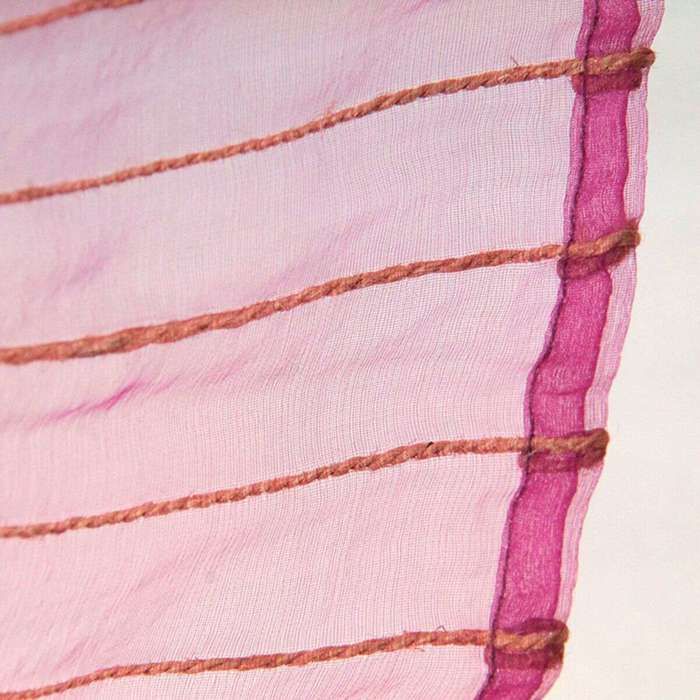 Store voilage effet soie fuchsia orange 60x170