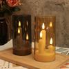 Transparent Lampshade LED Electronic Candles Warm Light Fake Candle Lights  Table Decor