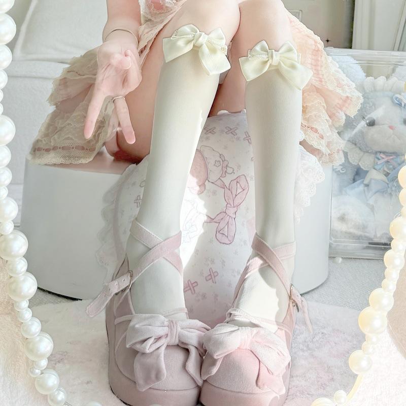 Spring And Summer Thin Calf Socks Women'S Elastic Skin-Penetrating Stockings Lolita Pure Desire Jk Socks Japanese College Wind Knee Socks