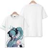 Summer 3D Print Chibi Miku T Shirt Hatsune Miku Anime Tee Men Women Breathable  Casual Short