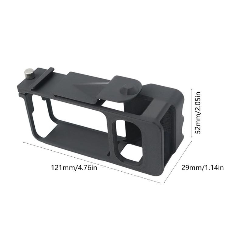 Action Camera Cage Handle Grip and Protective Lens Cover for Action 6 Comfortable Handheld Shootings