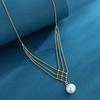 Pearl Modern Necklace With 18k Gold Finish And Gorgeous Elements Geometric
