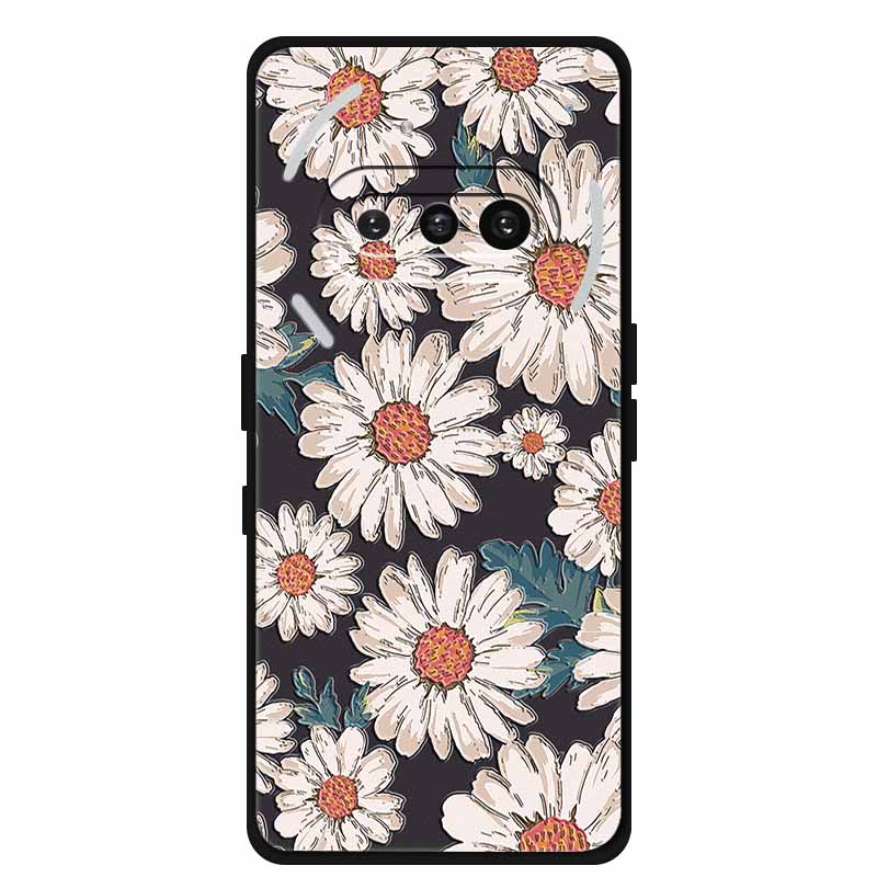 For Nothing Phone (3a) Case 3D Relief Flower Emboss Black Silicone Funda For Nothing Phone 3A A059 3D Back Cover Cartoon Bumper