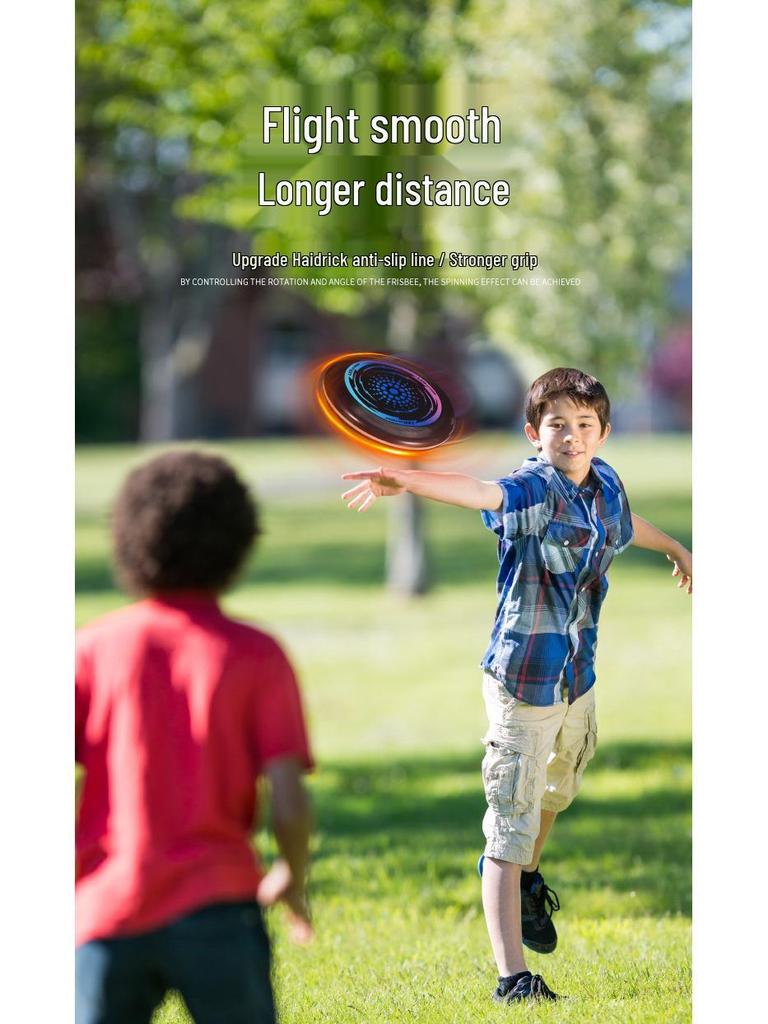 LED Light-Up Flying Disc: Interactive Parent-Child Toy for Team Building and Outdoor Fun