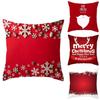 Festive Christmas Red Pillow Case Luxurious Cushion Cover For Cheerful Home Decor