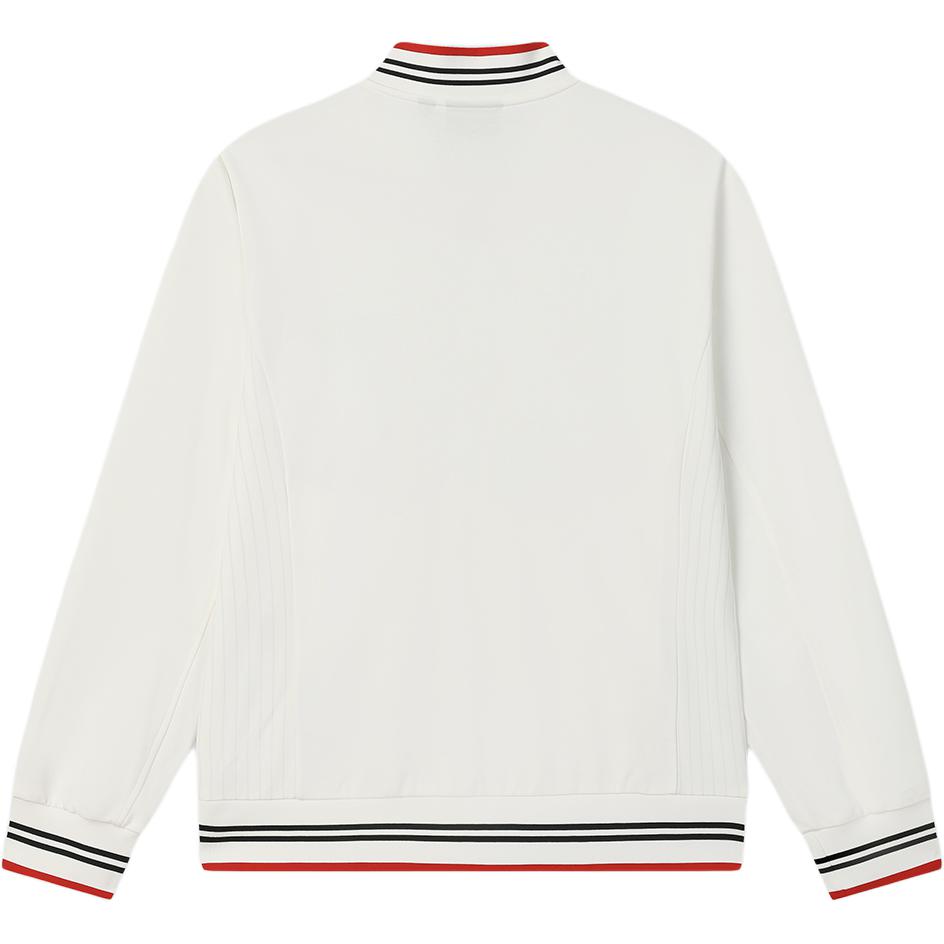 FILA Archive Logo Fashion Casual Knit Long Sleeve Jacket Men Jacket Cloud-White F11M527501F-WT