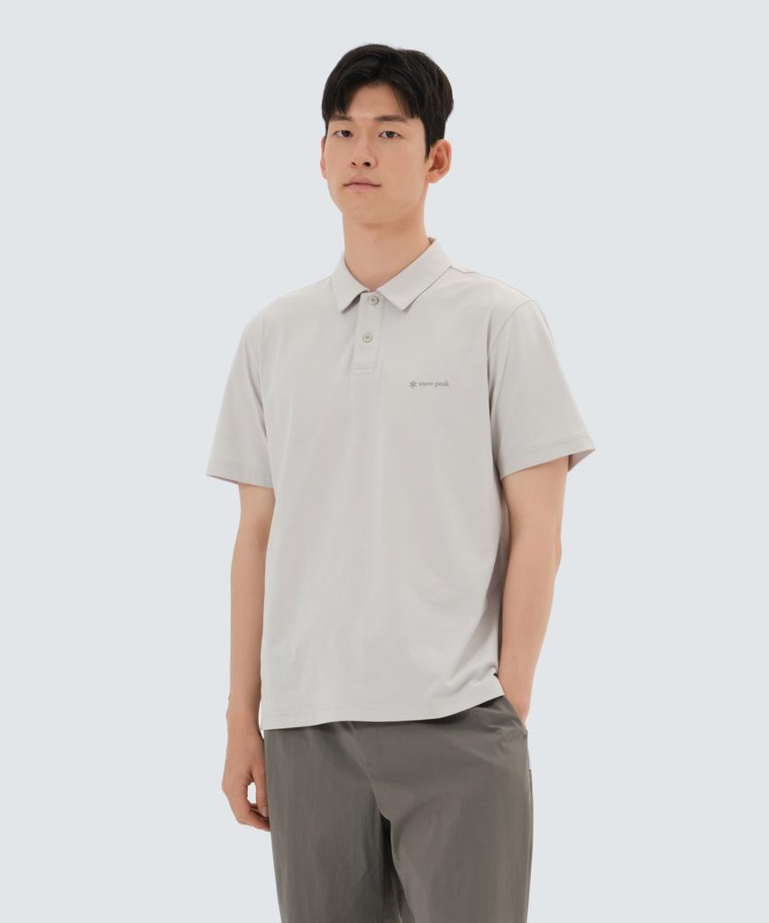 SNOWPEAK APPAREL Quick-Dry Short Sleeve Polo Shirt (S25Mmtps14) Light Beige