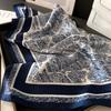 New Literary Fashionable Bandana Simulation Silk 7070cm Temperament Square Scarves Women SpringSummer Soft Satin Scarf