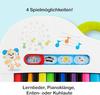 FISHER-PRICE Tastiera del Primo Bambino - Giocattolo Pianoforte Portatile con 4 Modalità di Gioco, Canzoni, Luci e Suoni, Giocattolo per l'Apprendimento della Lingua Tedesca per Neonati dai 6 Mesi in su