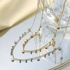 Versatile Titanium Steel Women'S Light Luxury Niche Clavicle Chain Small Disc Shines Personalized Annual Tide Accessories