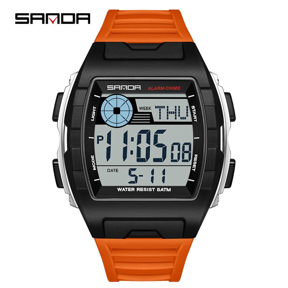 Sanda 2225 Luxury Men's Digital Watch Multi Functional Night Light Calendar Stopwatch Fashion Men's Sports Watch Reloj Hombre