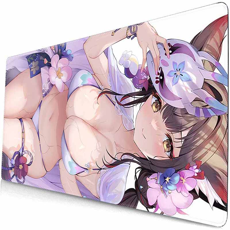 Wakamo Kosaka Anime BA  Mouse Pad XXL Gaming Mousepad HD Gamer Accessories Large B-Archive MousePads PC Carpet With Backlit