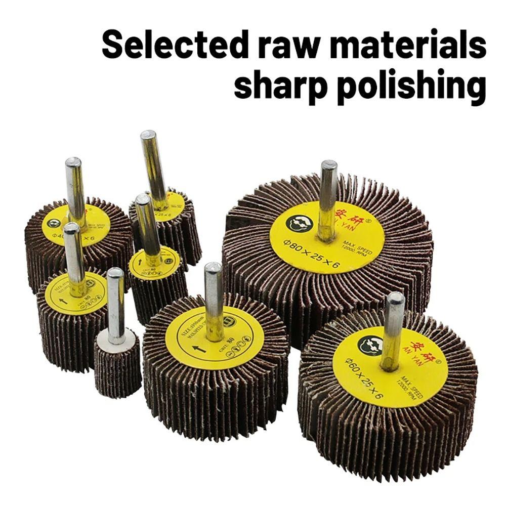 1Pcs Grinding Accessories Sanding Flap Wheel 6mm Shank Sandpaper Polishing Disc  For Drill