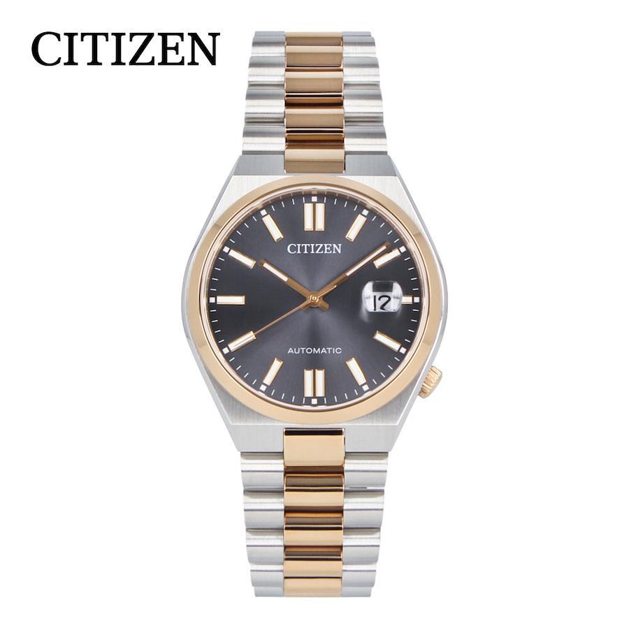 CITIZEN Automatic NJ0154-80H TSUYOSA Collection Sporty Simple Date Black Silver Gold Stainless Wrist Watch For Men