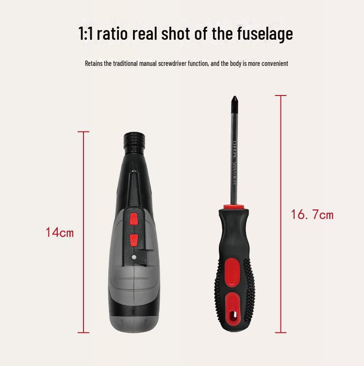 3.6V Rechargeable Electric Screwdriver with Lithium Battery and Straight Handle Repair Tool Set