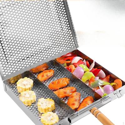 Barbecue Grilling Basket Grill Clip Multipurpose Stainless Steel Rack Cooking Accessories for