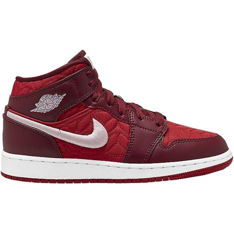 (PS) Air Jordan 1 Mid SE 'Red Quilted' Kids' AV5173-600