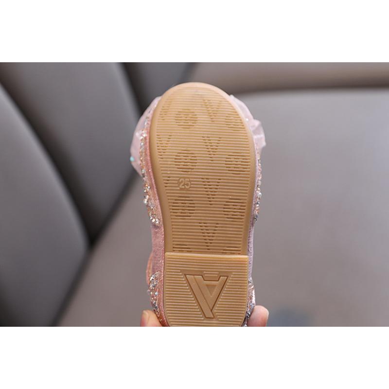 Autumn Korean-style girls' princess baby small/medium/large children's bowknot leather dance performance shoes
