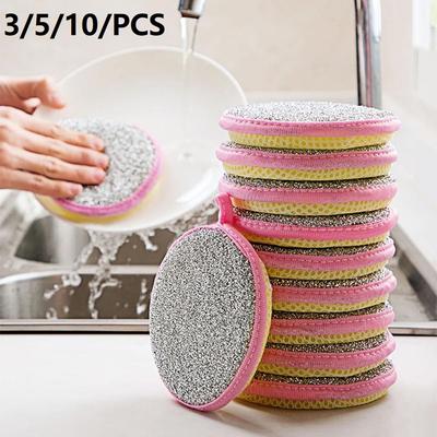 3/5/10 /Pcs Double Sides Cleaning Sponge Pan Pot Dish Clean Sponge Household Cleaning Tools Dishwashing Brushes