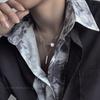 Versatile Retro Korean Hip-Hop Titanium Steel Men's Chain Necklace: Trendy, Cool, Non-Fading Accessory with High-End Style