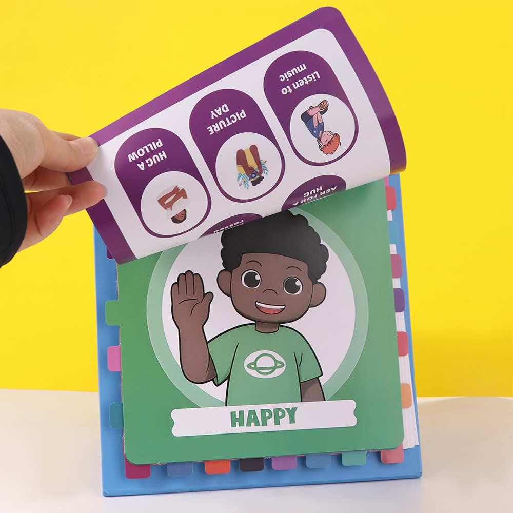 Montessori Feelings and Emotions Book Interactive Reading Flip Book  Boys and Girls