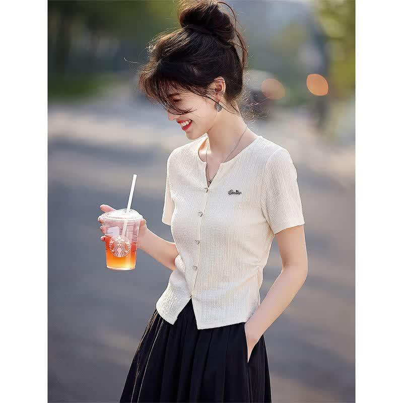 

Women s Slim Fit Textured Polo T-Shirt XL